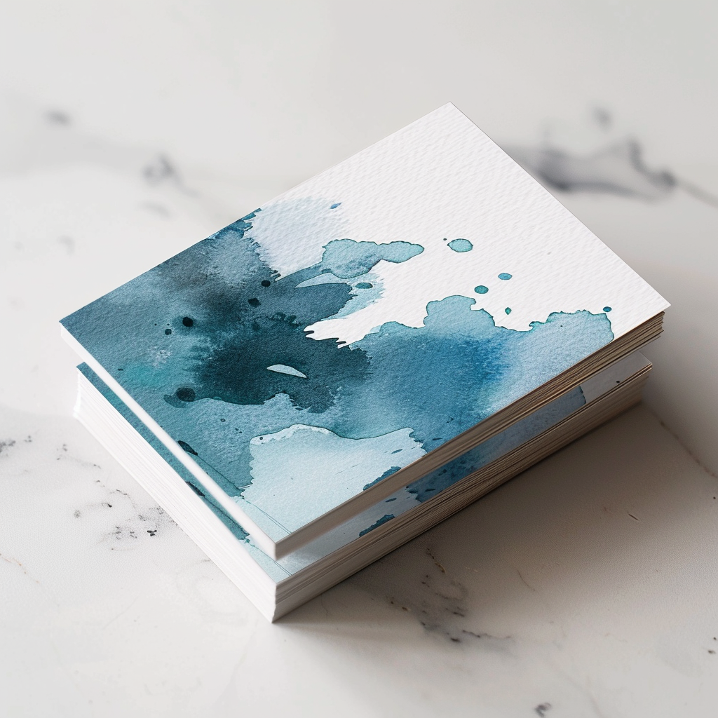 watercolor business cards